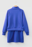 Zip-Up Sporty Pullover & Mini Skort Set- 3 Colors