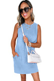 Mineral Wash Tank Mini Dress with Pockets- 3 Colors