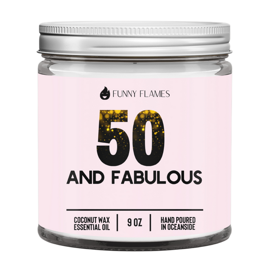 50 and Fabulous Candle