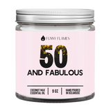 50 and Fabulous Candle