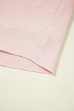 Light Pink Textured Flutter Sleeve Square Neck Bow Back Mini Dress