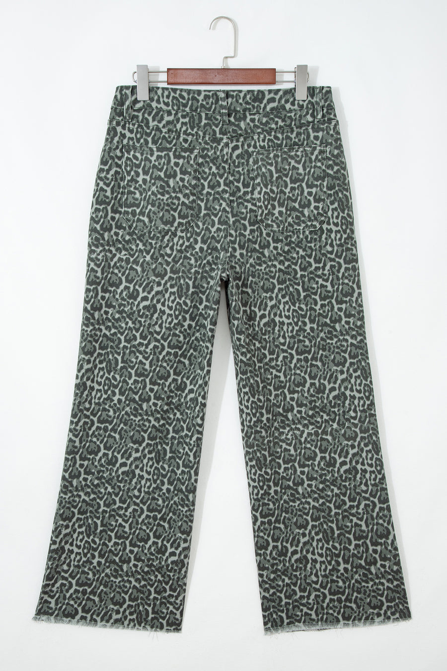 Print Frayed Edge Wide Leg High-Waist Jeans- 7 Styles