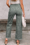 Print Frayed Edge Wide Leg High-Waist Jeans- 7 Styles