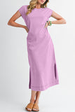 Mineral Wash T-Shirt Dress with Pockets- 3 Colors