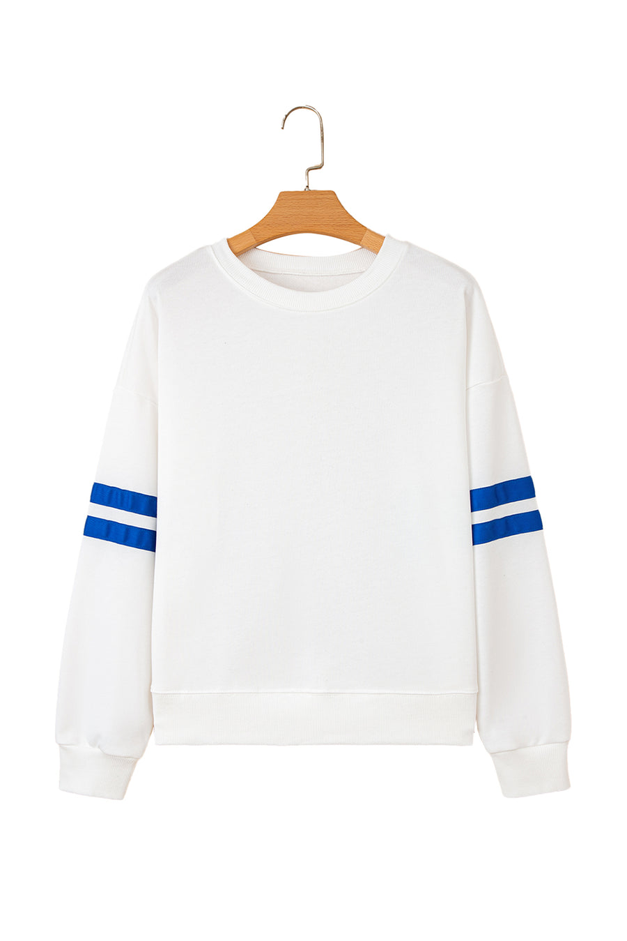 Varsity Striped Sleeve Loose Fit Sweatshirt- 8 Colors