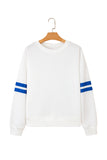 Varsity Striped Sleeve Loose Fit Sweatshirt- 8 Colors