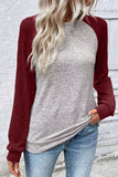 Evergreen Colorblock Raglan Long Sleeve T Shirt