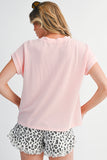 Twist Ribbed Color Block Pocket Crew Neck T-Shirt- 4 Colors