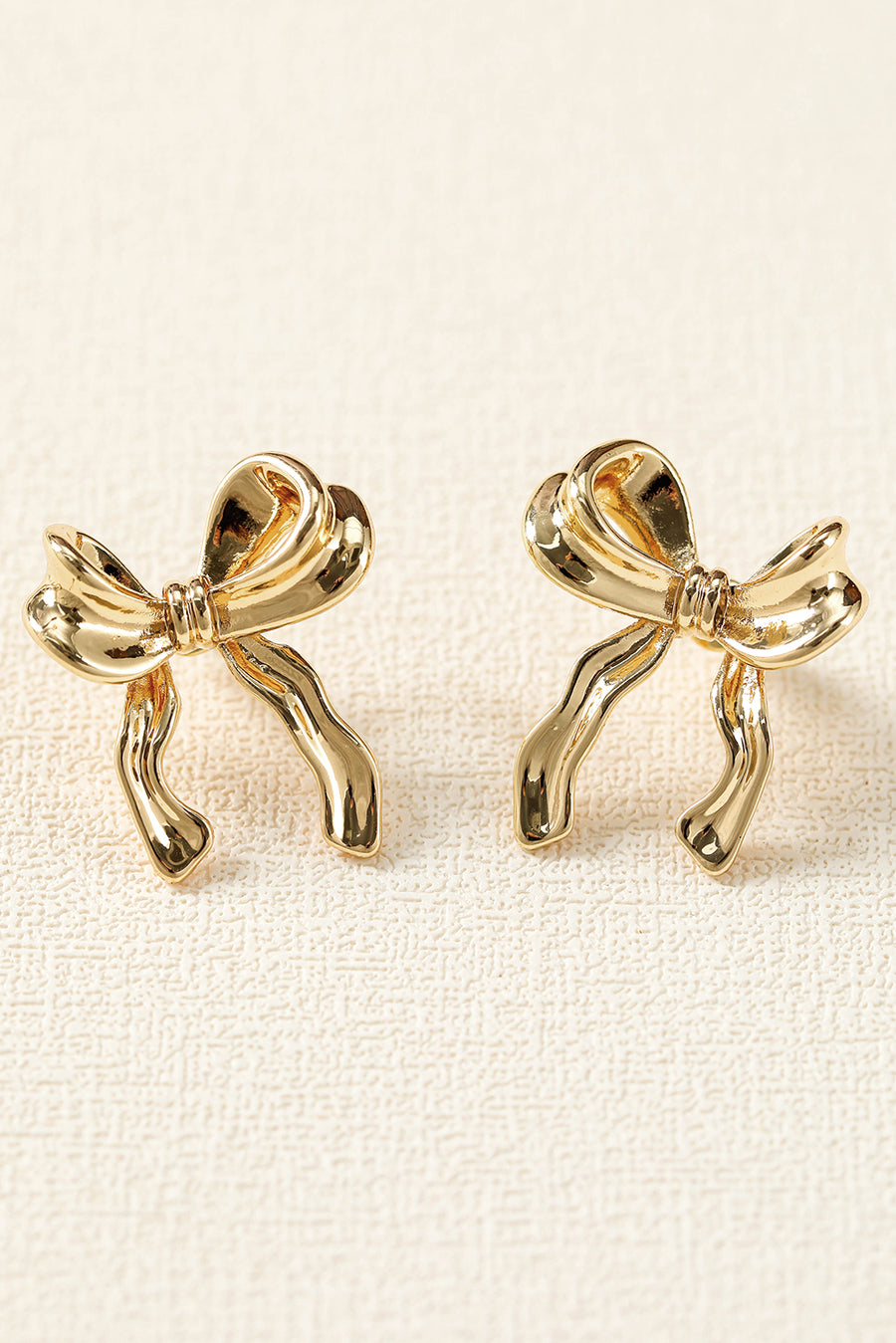 Gold Bow Earrings