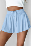 Ribbon Drawstring High-Waist Lined Tennis Skort- 6 Colors