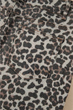 Leopard Print Denim Mini Skirt