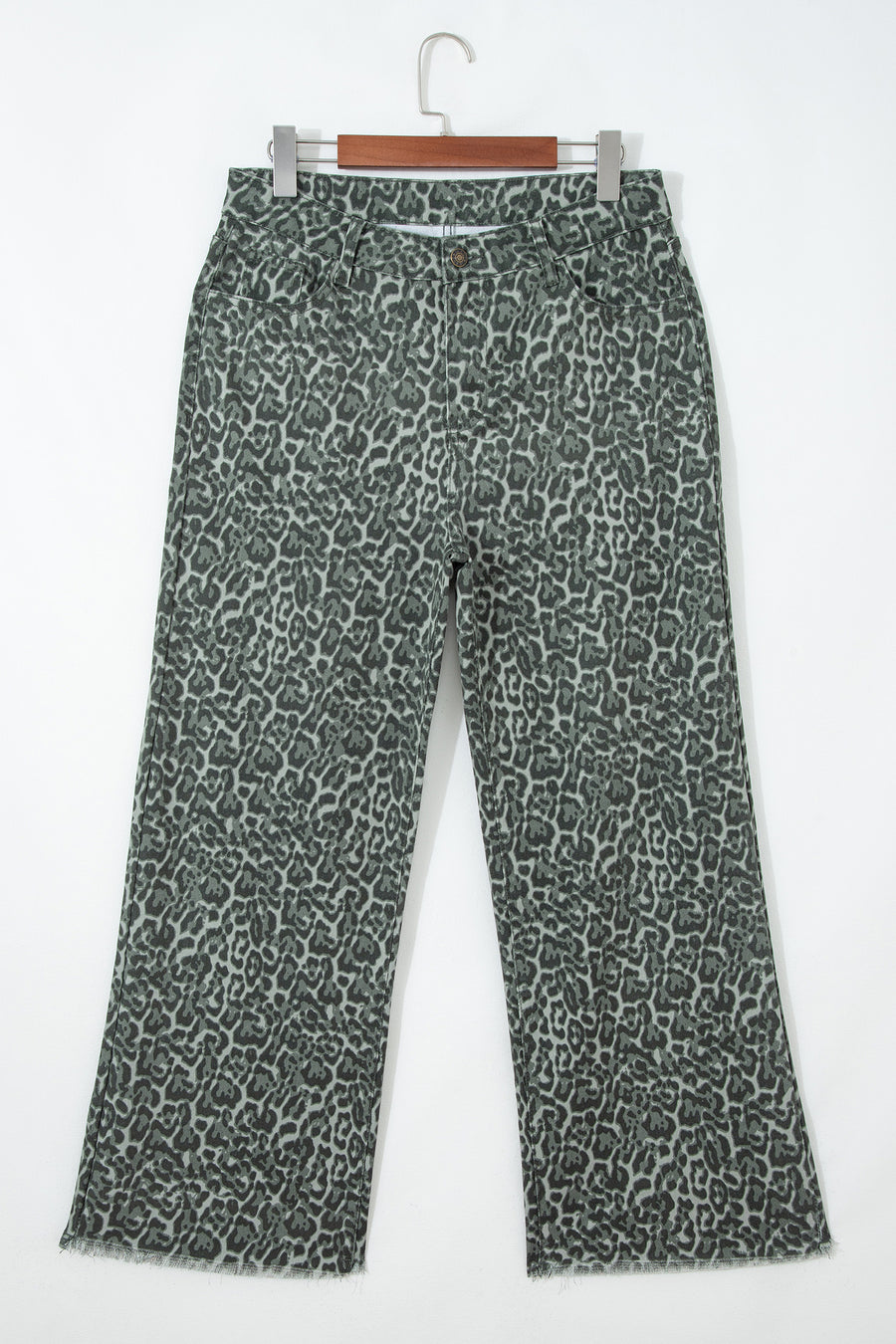 Print Frayed Edge Wide Leg High-Waist Jeans- 7 Styles