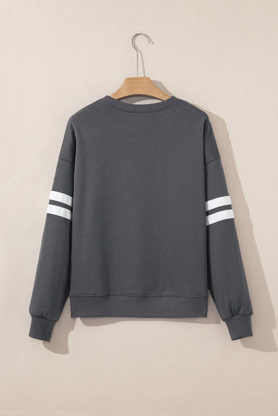 Varsity Striped Sleeve Loose Fit Sweatshirt- 8 Colors