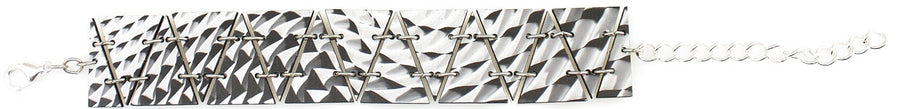 Black and White Abstract Bracelet #7528A