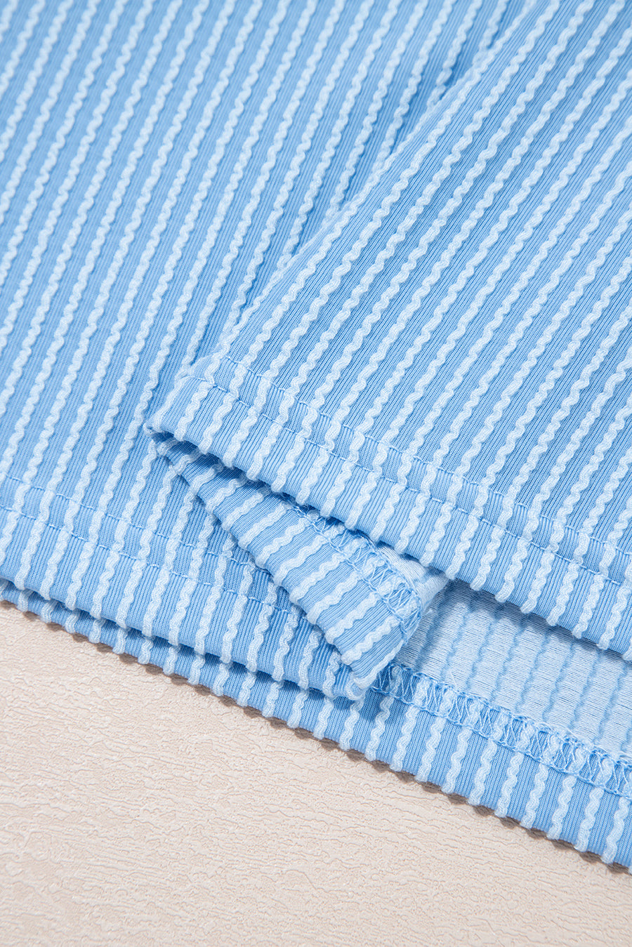 Twist Ribbed Color Block Pocket Crew Neck T-Shirt- 4 Colors