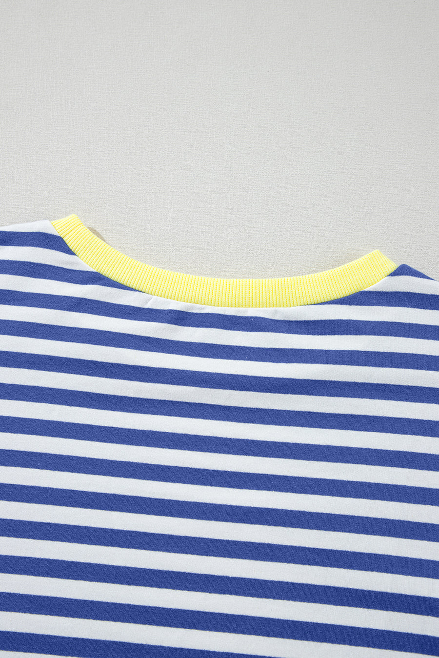 Striped Contrast Trim Oversized Sweatshirt- 4 Colors