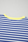 Striped Contrast Trim Oversized Sweatshirt- 4 Colors