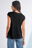Solid Color Slit Hem Knit Top- 3 Colors