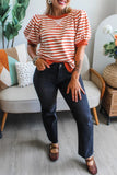 Striped Short Bubble Sleeve T-Shirt- 3 Colors