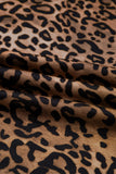 Leopard Print & Embroidered Bow Long Sleeve Top and Pants Set