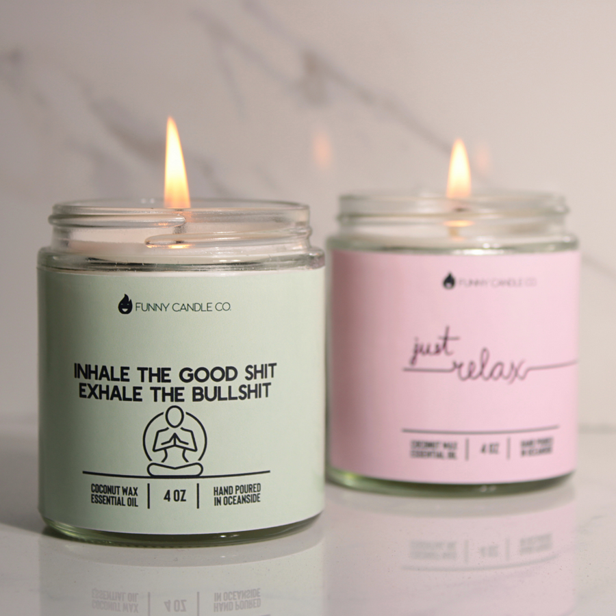 Inhale The Good Shit, Exhale The Bullshit Candle- 2 Sizes
