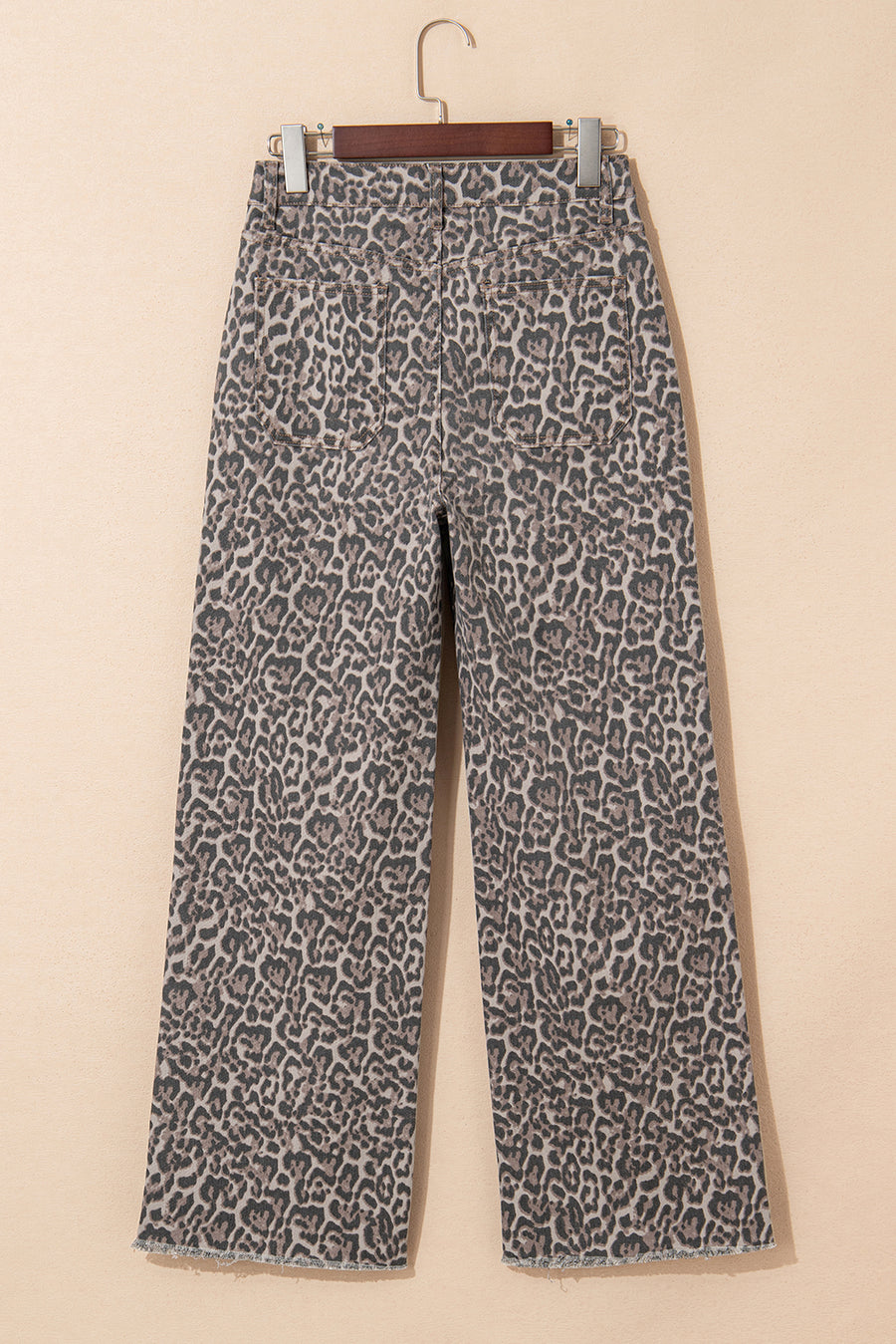 Print Frayed Edge Wide Leg High-Waist Jeans- 7 Styles