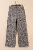 Print Frayed Edge Wide Leg High-Waist Jeans- 7 Styles