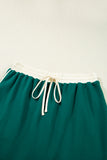 Plus Size Contrast Trim T-Shirt and Skort Two Piece Set- 3 Colors