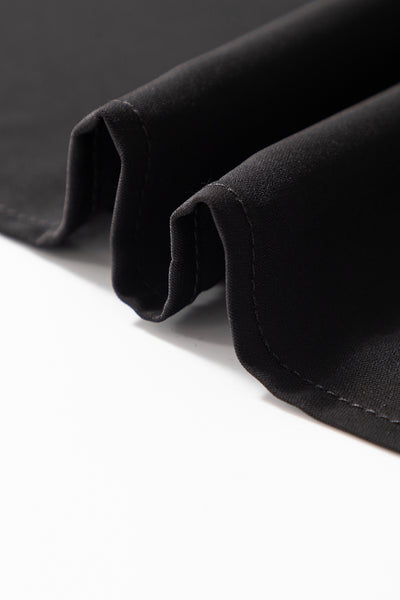 Black Keyhole Lace Splicing Raglan Sleeve Blouse