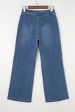 Ashleigh Blue Multi-Button High-Waist Wide Leg Jeans