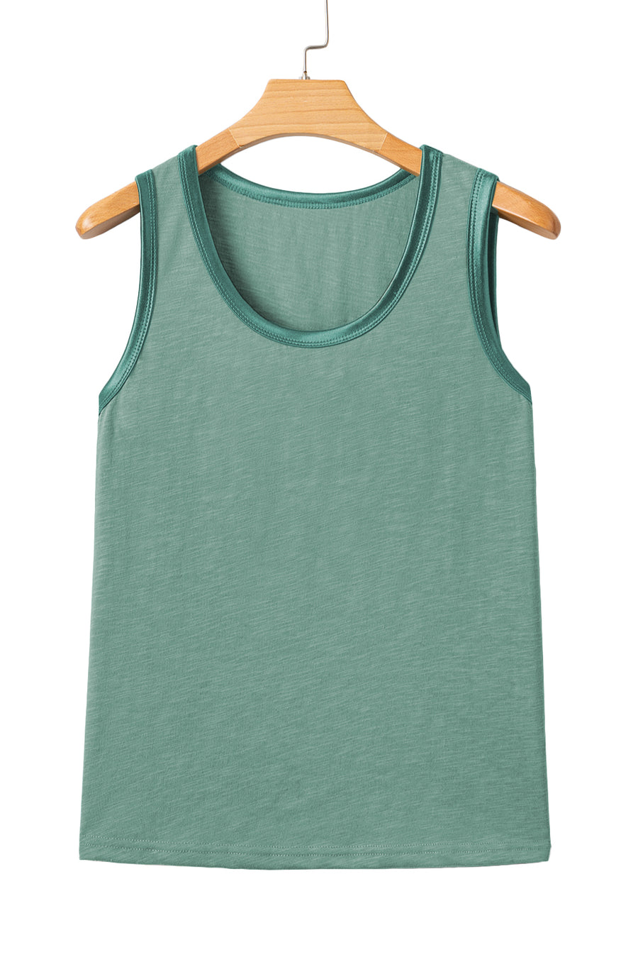 Contrast Trim Crew Neck Tank Top- 2 Colors
