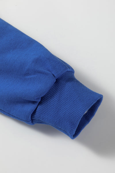 Tillandsia Purple Varsity Stripe Detail Drop Shoulder Pullover Mini Skort Set