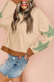 Star Patchwork Exposed Seam Oversized Sweatshirt- 3 Colors