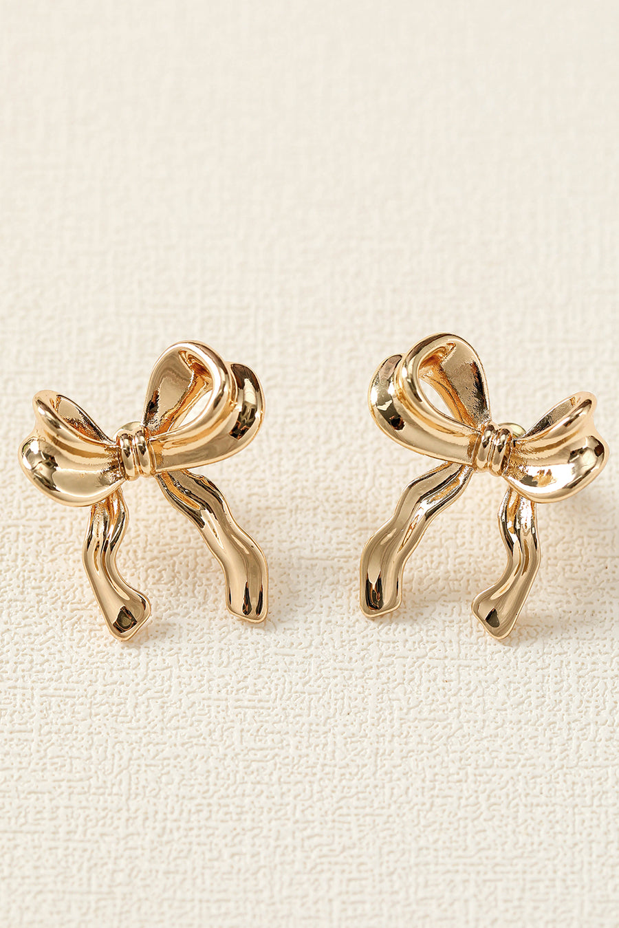 Gold Bow Earrings