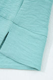 Frill V-Neck Lantern Sleeve Crinkled Blouse- 3 Colors