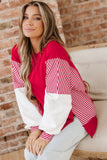 Striped Patchwork Sleeve Colorblock Sweatshirt- 3 Colors