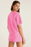 V-Neck Drop Shoulder T-Shirt and Patchwork Shorts Set- 3 Colors