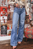 Center Seam Detail High Rise Jeans