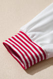 Striped Patchwork Sleeve Colorblock Sweatshirt- 3 Colors