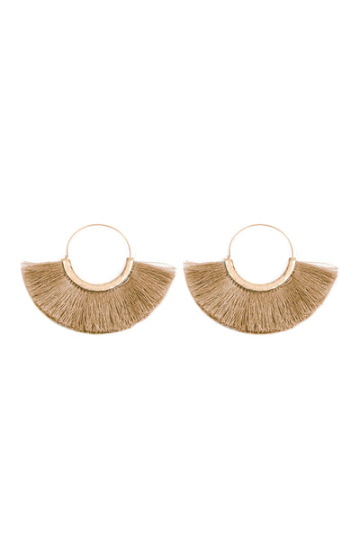 Fan Tassel Hoop Earring