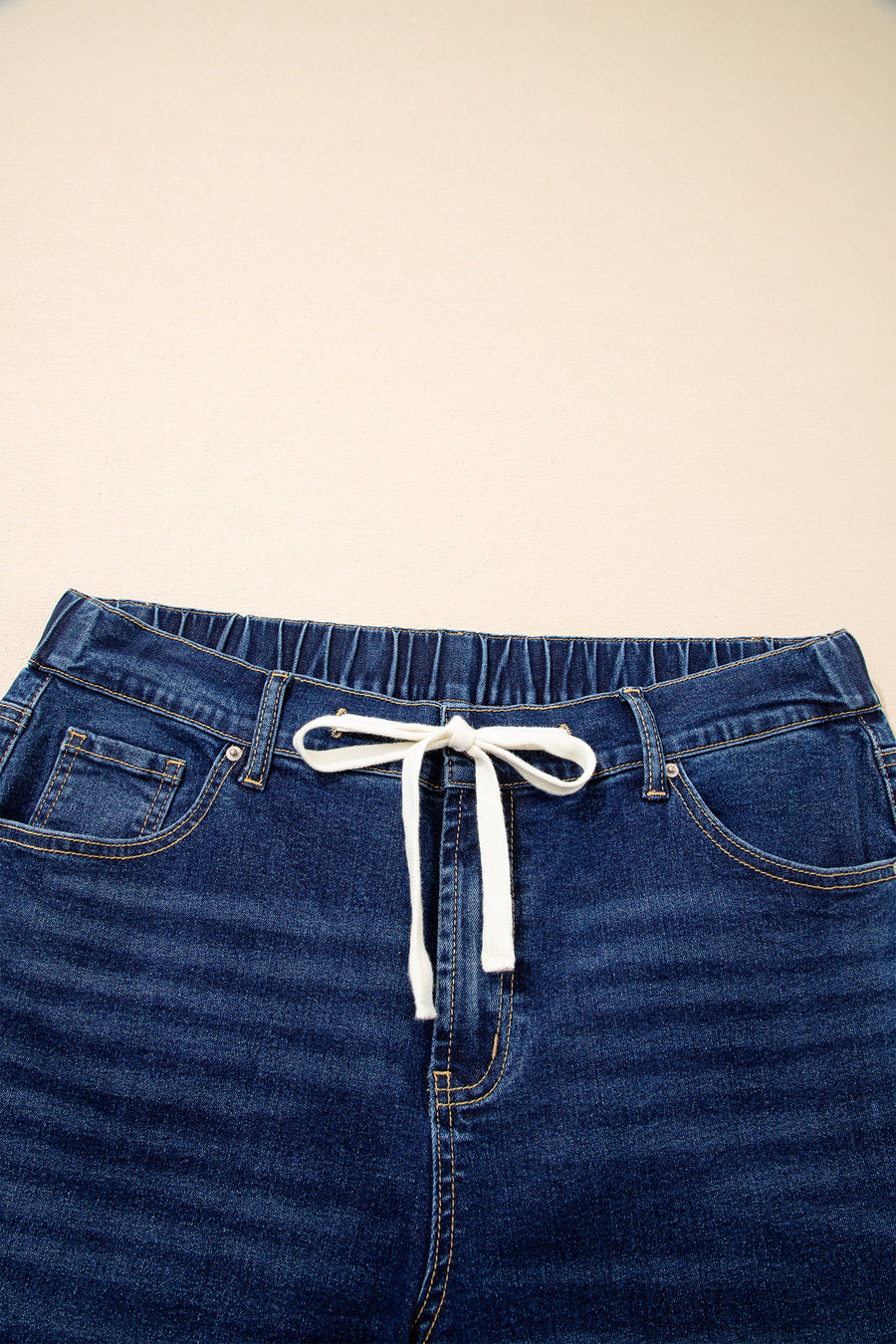 Plus Size Acid Wash Lace-Up Jeans- 4 Colors