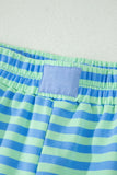 Striped Ribbed Short Sleeve T-Shirt and Shorts Set- 3 Colors