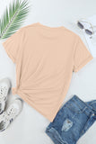 Basic Crew Neck Rolled Sleeve T-Shirt- 12 Colors
