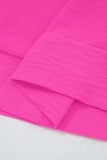Frill V-Neck Lantern Sleeve Crinkled Blouse- 3 Colors