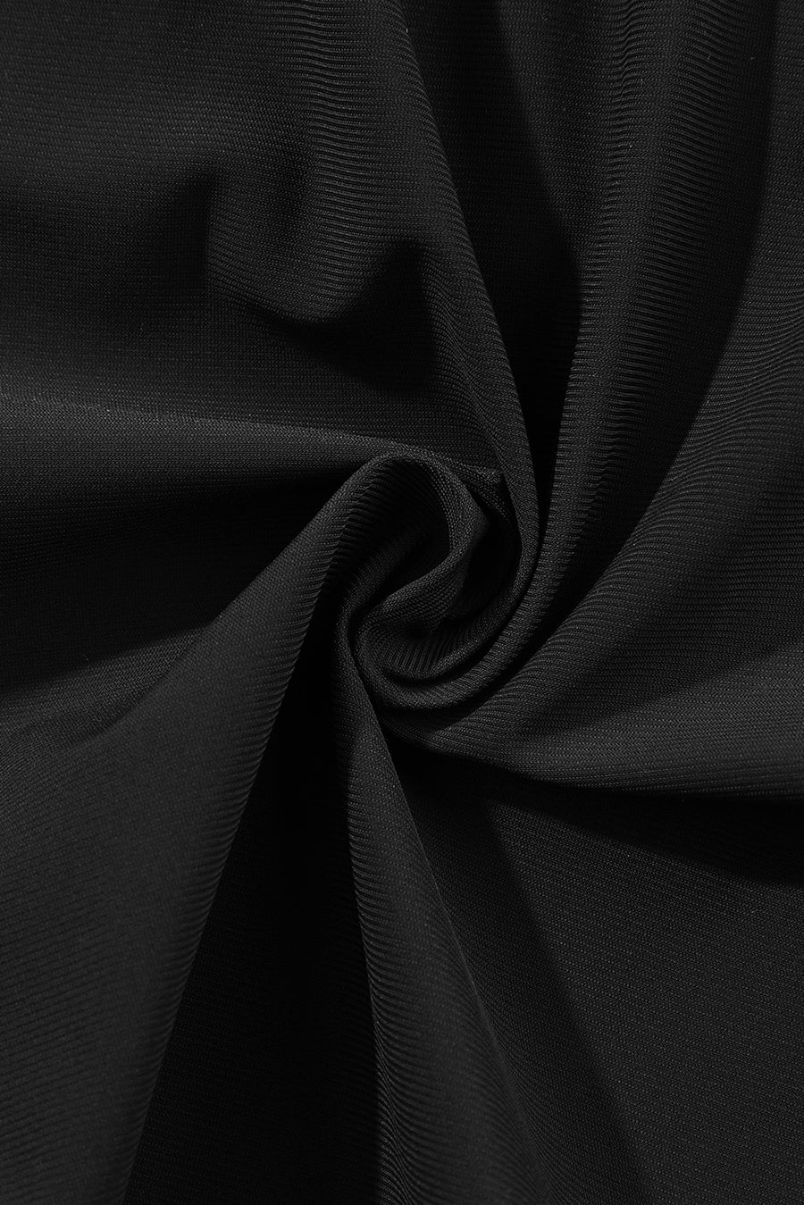 Black High-Waist Wide Band Back Pocket Swim Shorts