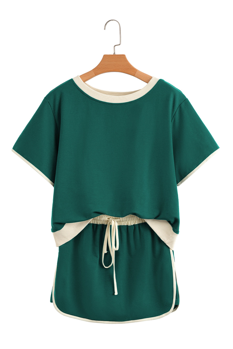 *Pre-Order* Color Block Drop Shoulder T-Shirt and Skort Set- 5 Colors