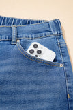Plus Size Acid Wash Lace-Up Jeans- 4 Colors