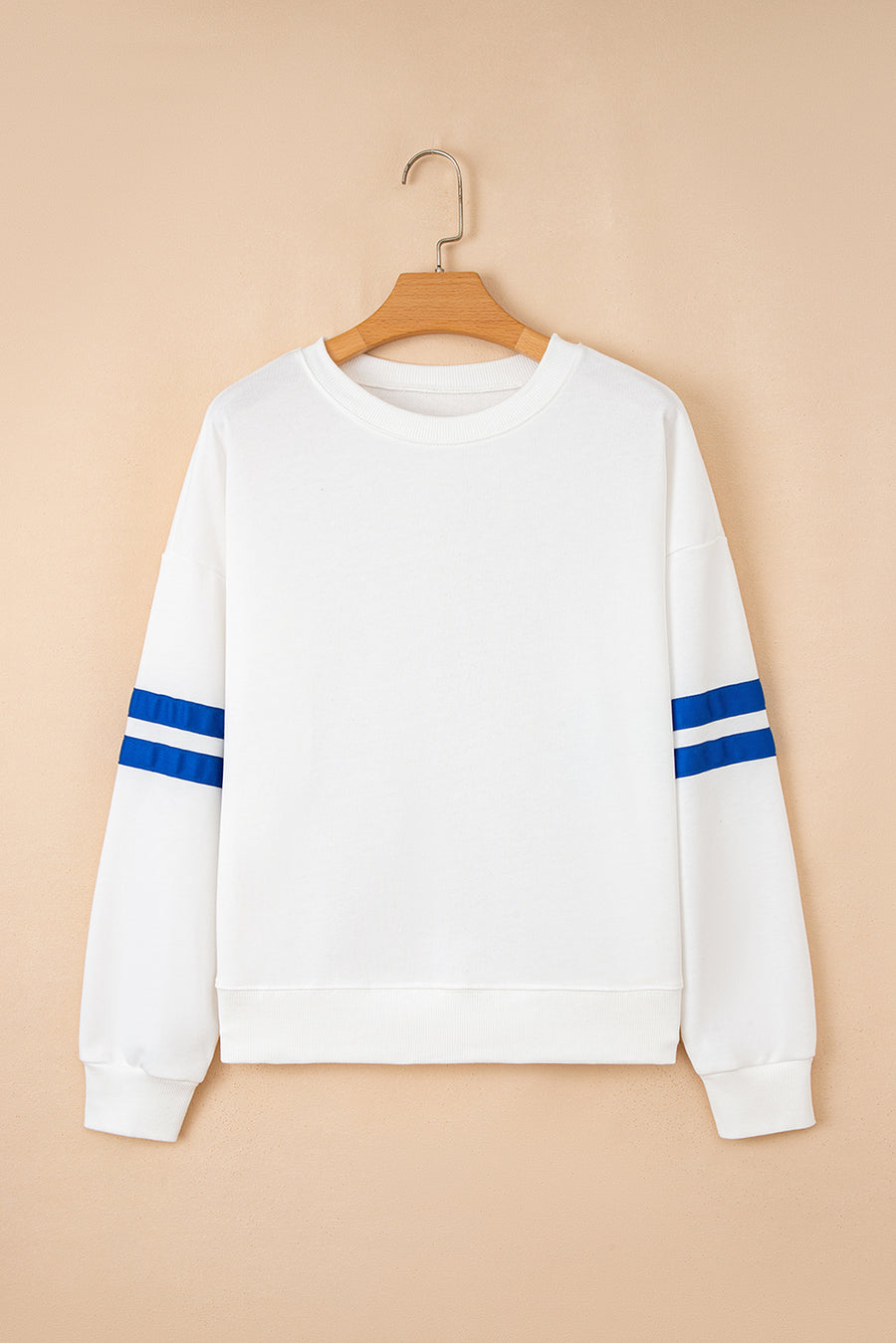 Varsity Striped Sleeve Loose Fit Sweatshirt- 8 Colors