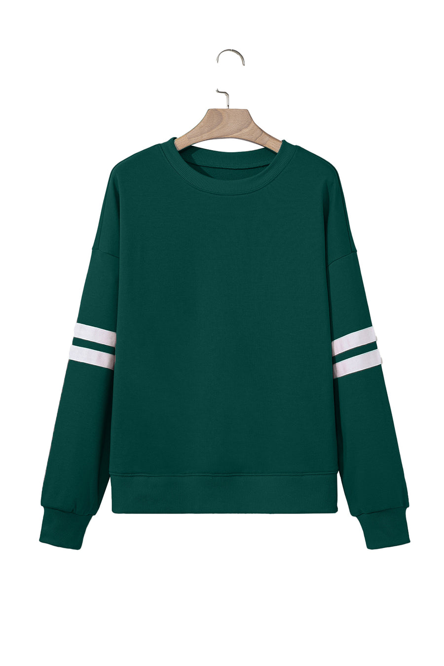 Varsity Striped Sleeve Loose Fit Sweatshirt- 8 Colors