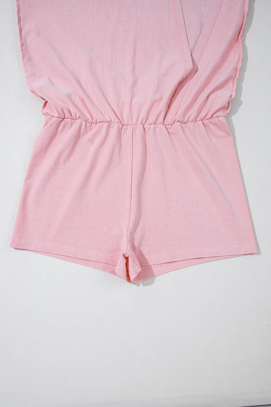 Yellow Cream Solid Color Washed Sleeveless Top Split Skort Cotton 2pcs Outfit